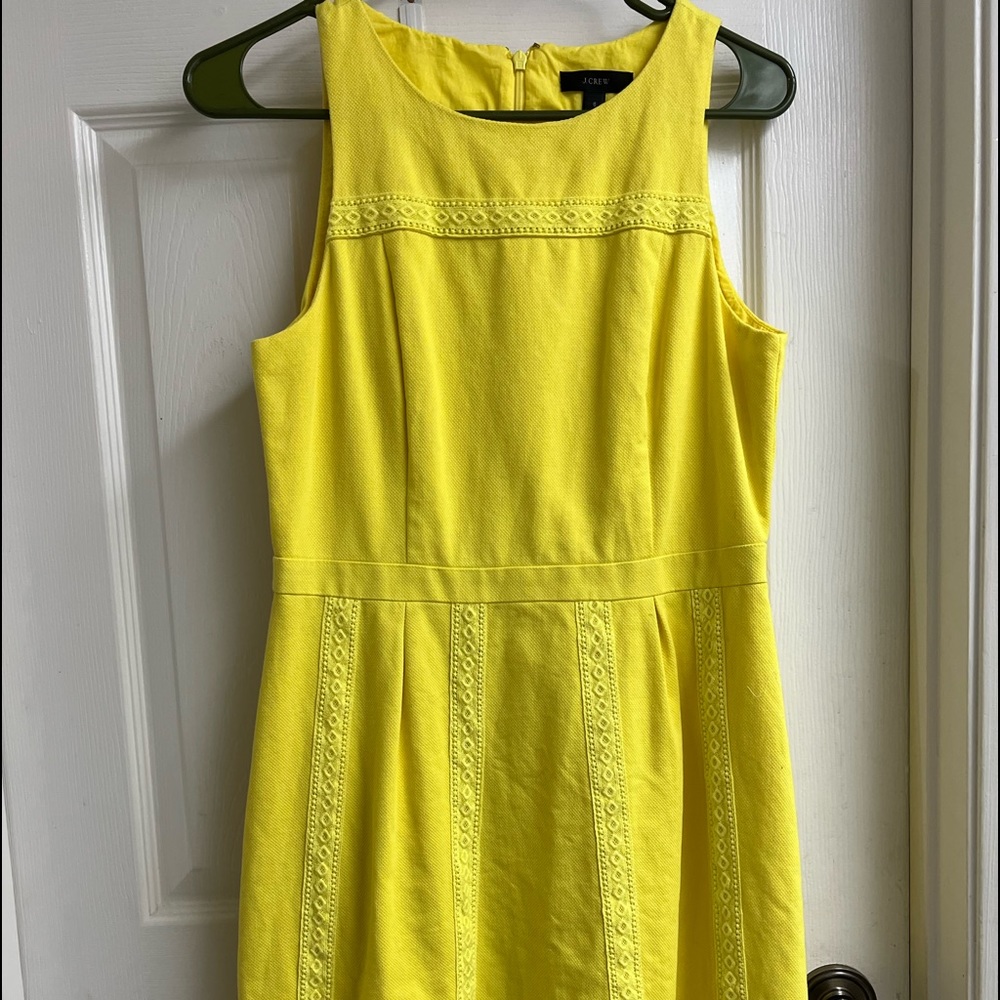 J.CREW Yellow Basketweave Dress (Size 6)
